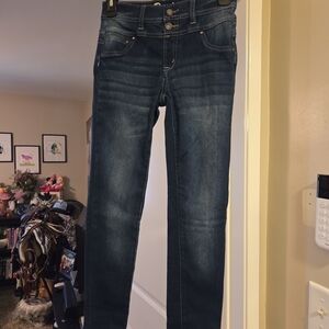 Justice Dark Wash Skinny Jeans